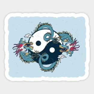 Dragon Yin Yang Awsome Traditional Chinese philosophy Gift Sticker